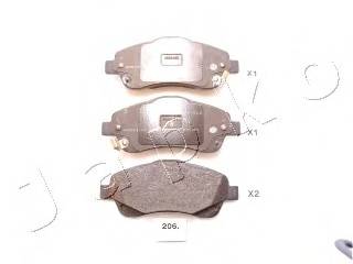 JAPKO 50206 Комплект тормозных колодок,