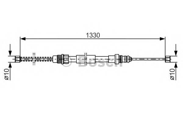 BOSCH 1 987 477 156 Трос, стояночная тормозная