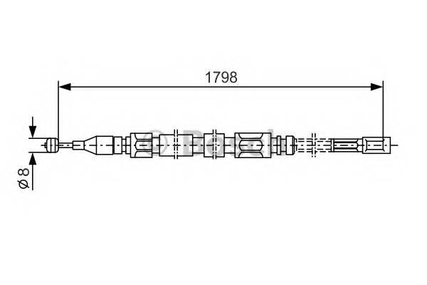 BOSCH 1 987 477 211 Трос, стоянкова гальмівна