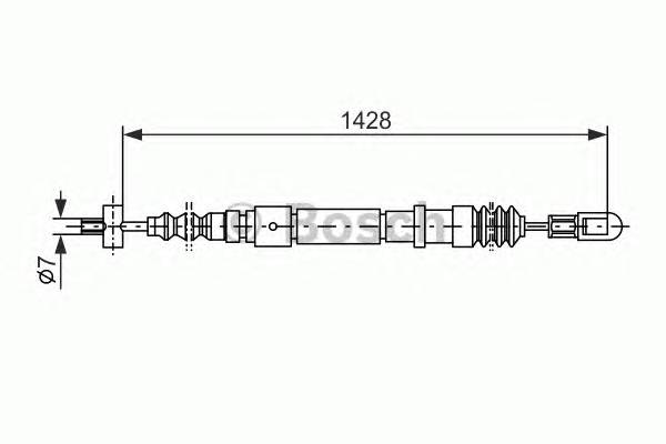 BOSCH 1 987 477 353 Трос, стояночная тормозная