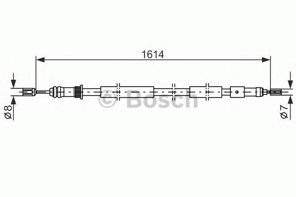 BOSCH 1 987 477 432 Трос, стоянкова гальмівна