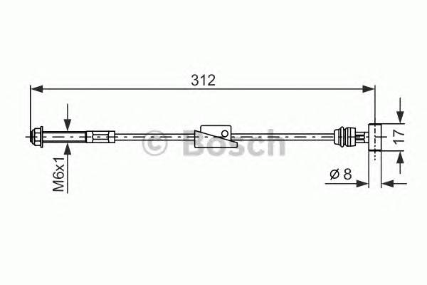 BOSCH 1 987 477 517 Трос, стоянкова гальмівна