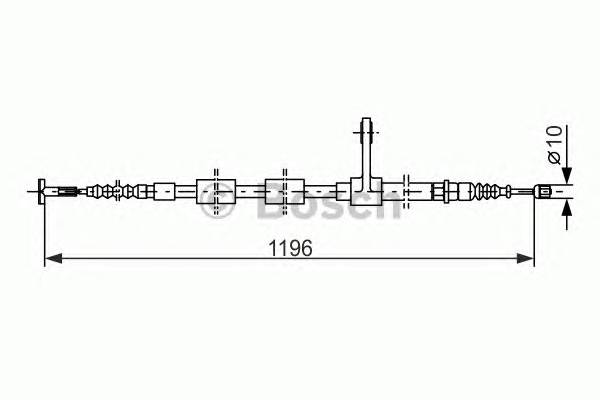 BOSCH 1 987 477 621 Трос, стоянкова гальмівна