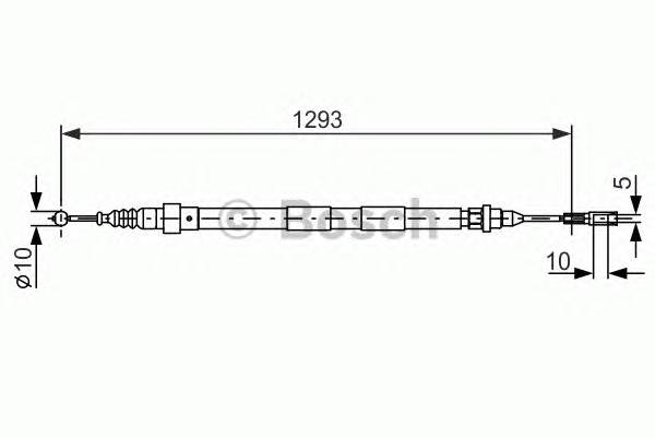 BOSCH 1 987 477 630 Трос, стоянкова гальмівна