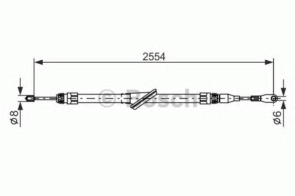 BOSCH 1 987 477 699 Трос, стоянкова гальмівна