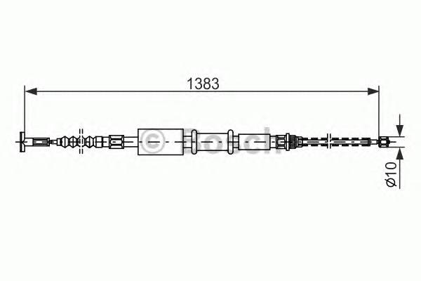 BOSCH 1 987 477 826 Трос, стоянкова гальмівна