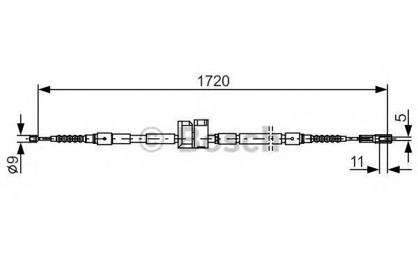 BOSCH 1 987 477 882 Трос, стояночная тормозная