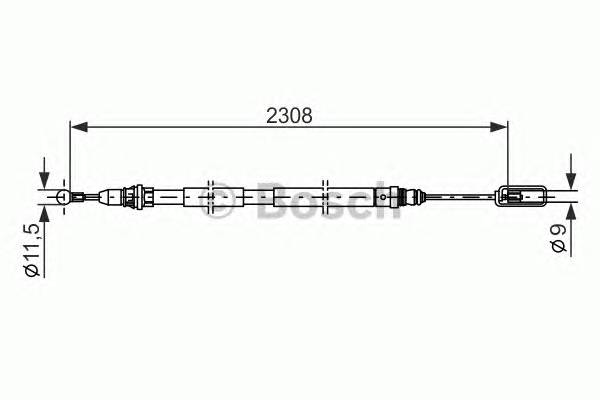 BOSCH 1 987 477 953 Трос, стояночная тормозная