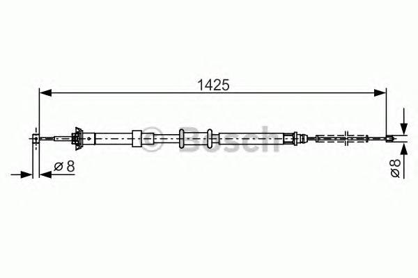 BOSCH 1 987 482 200 Трос, стояночная тормозная