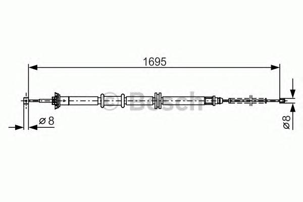 BOSCH 1 987 482 205 Трос, стояночная тормозная