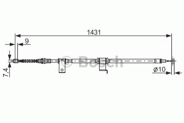 BOSCH 1 987 482 293 Трос, стояночная тормозная