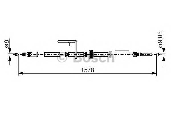 BOSCH 1 987 482 314 Трос, стояночная тормозная