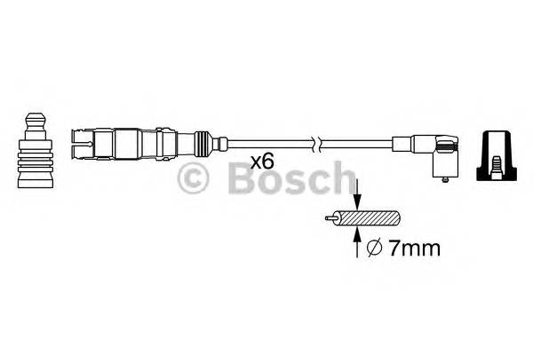 BOSCH 0 986 356 384 Комплект проводов зажигания