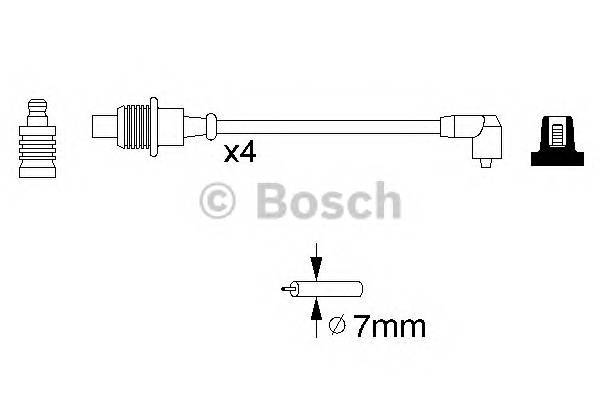 BOSCH 0 986 356 767 Комплект дротів запалювання