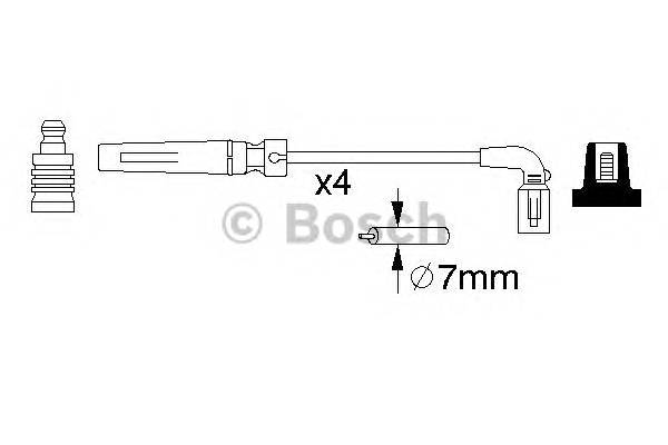 BOSCH 0 986 356 987 Комплект дротів запалювання