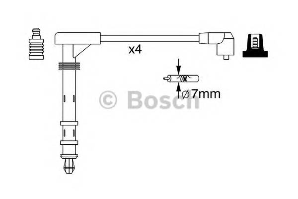 BOSCH 0 986 357 261 Комплект дротів запалювання