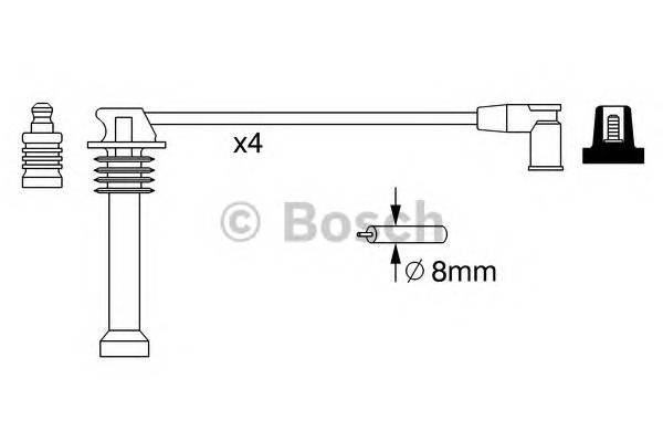 BOSCH 0 986 357 271 Комплект дротів запалювання