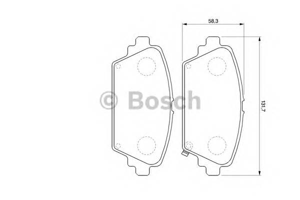 BOSCH 0 986 424 663 Комплект тормозных колодок,