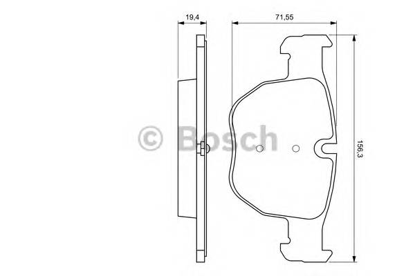 BOSCH 0 986 424 687 Комплект тормозных колодок,