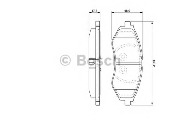 BOSCH 0 986 424 818 Комплект тормозных колодок,