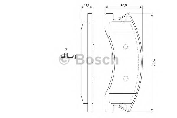 BOSCH 0 986 424 823 Комплект тормозных колодок,