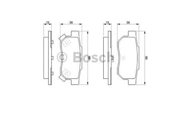 BOSCH 0 986 461 131 Комплект гальмівних колодок,