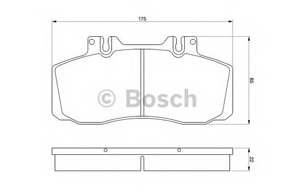 BOSCH 0 986 468 350 Комплект гальмівних колодок,