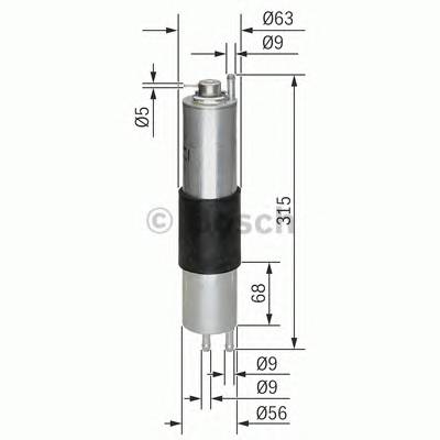 BOSCH 0 450 905 952 Паливний фільтр