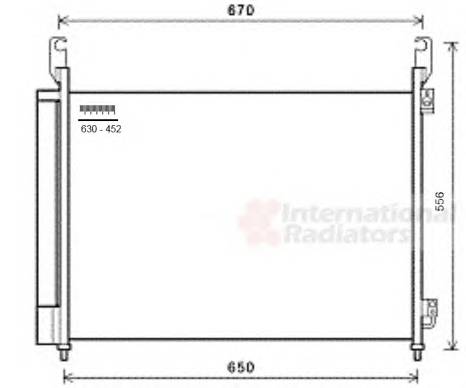 VAN WEZEL 43005466 Конденсатор, кондиционер