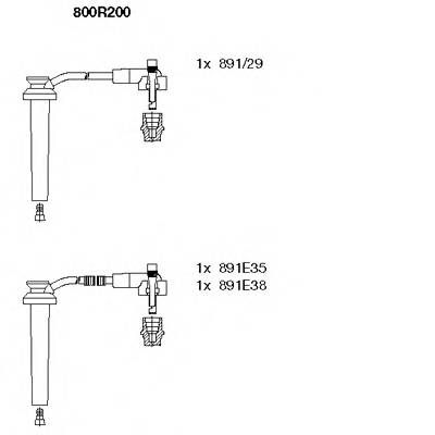 BREMI 800R200 Комплект дротів запалювання