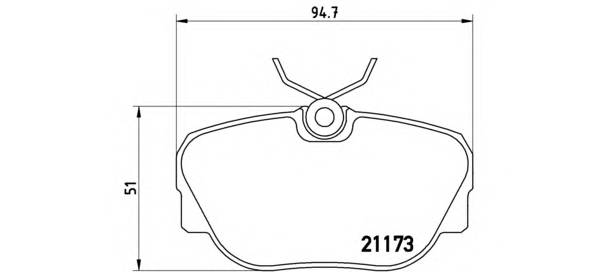 BREMBO P 06 010 Комплект гальмівних колодок,