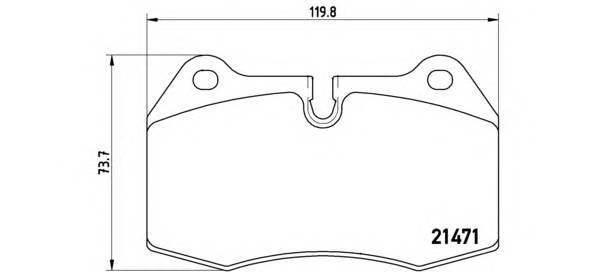 BREMBO P 06 018 Комплект тормозных колодок,