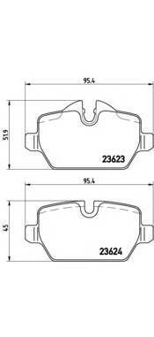 BREMBO P 06 037 Комплект тормозных колодок,