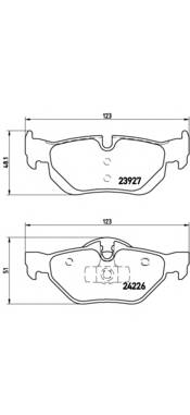 BREMBO P 06 038 Комплект гальмівних колодок,