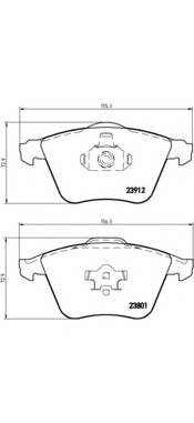 BREMBO P 10 012 Комплект гальмівних колодок,