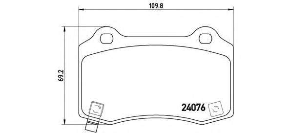 BREMBO P 11 024 Комплект гальмівних колодок,