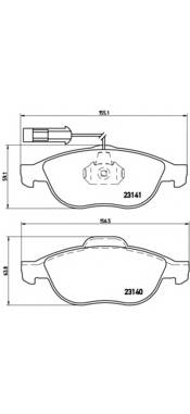 BREMBO P 23 075 Комплект тормозных колодок,