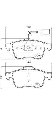 BREMBO P 23 132 Комплект гальмівних колодок,