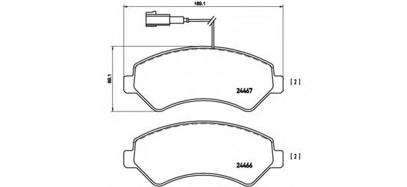 BREMBO P 23 136 Комплект тормозных колодок,