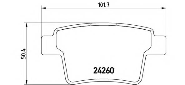 BREMBO P 24 063 Комплект гальмівних колодок,