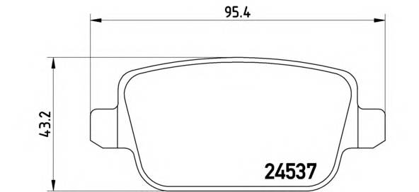 BREMBO P 24 075 Комплект тормозных колодок,