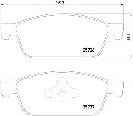 BREMBO P 24 157 Комплект гальмівних колодок,