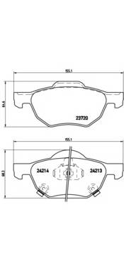 BREMBO P 28 036 Комплект гальмівних колодок,