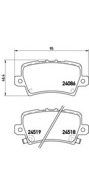 BREMBO P 28 038 Комплект гальмівних колодок,