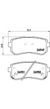 BREMBO P 30 046 Комплект тормозных колодок,