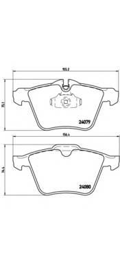 BREMBO P 36 027 Комплект гальмівних колодок,