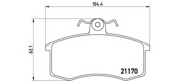 BREMBO P 41 003 Комплект гальмівних колодок,