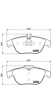 BREMBO P 50 068 Комплект тормозных колодок,