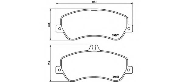 BREMBO P 50 086 Комплект гальмівних колодок,