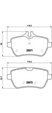 BREMBO P 50 103 Комплект гальмівних колодок,